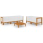 vidaXL Set Divani da Giardino 6 pz con Cuscini in Massello di Acacia vidaXL Set Divani da Giardino 6 pz con Cuscini in Massello di Acacia