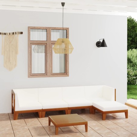 vidaXL Set Divani da Giardino 6 pz con Cuscini in Massello di Acacia
