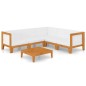 vidaXL Set Divani da Giardino 6 pz con Cuscini in Massello di Acacia vidaXL Set Divani da Giardino 6 pz con Cuscini in Massello di Acacia