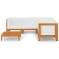 vidaXL Set Divani da Giardino 6 pz con Cuscini in Massello di Acacia vidaXL Set Divani da Giardino 6 pz con Cuscini in Massello di Acacia