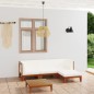 vidaXL Set Divani da Giardino 5 pz con Cuscini in Massello di Acacia vidaXL Set Divani da Giardino 5 pz con Cuscini in Massello di Acacia