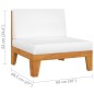 vidaXL Set Divani da Giardino 5 pz con Cuscini in Massello di Acacia vidaXL Set Divani da Giardino 5 pz con Cuscini in Massello di Acacia