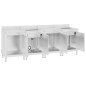 vidaXL Mobiletto da Cucina con Lavandino in Acciaio Inox 240x60x96 cm vidaXL Mobiletto da Cucina con Lavandino in Acciaio Inox 240x60x96 cm