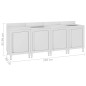 vidaXL Mobiletto da Cucina con Lavandino in Acciaio Inox 240x60x96 cm vidaXL Mobiletto da Cucina con Lavandino in Acciaio Inox 240x60x96 cm