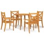 vidaXL Set Mobili da Pranzo per Giardino 5 pz Legno Massello di Acacia vidaXL Set Mobili da Pranzo per Giardino 5 pz Legno Massello di Acacia