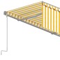 Tenda da Sole Retrattile Manuale e Parasole 4x3m Gialla Bianca Tenda da Sole Retrattile Manuale e Parasole 4x3m Gialla Bianca