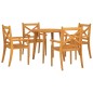 vidaXL Set Mobili da Pranzo per Giardino 5 pz Legno Massello di Acacia vidaXL Set Mobili da Pranzo per Giardino 5 pz Legno Massello di Acacia