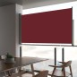 Tenda Laterale Retrattile per Patio 160x300 cm Rossa Tenda Laterale Retrattile per Patio 160x300 cm Rossa