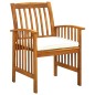 vidaXL Set da Pranzo da Giardino 7 pz con Cuscini Massello di Acacia