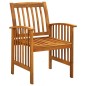 vidaXL Set da Pranzo da Giardino 7 pz con Cuscini Massello di Acacia