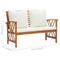 vidaXL Set Divani da Giardino 5 pz con Cuscini in Massello di Acacia vidaXL Set Divani da Giardino 5 pz con Cuscini in Massello di Acacia