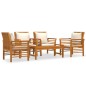vidaXL Set Divani da Giardino 5pz con Cuscini in Legno Massello Acacia