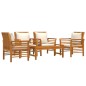 vidaXL Set Divani da Giardino 5pz con Cuscini in Legno Massello Acacia