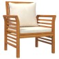 vidaXL Set Divani da Giardino 5pz con Cuscini in Legno Massello Acacia