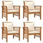 vidaXL Set Divani da Giardino 5pz con Cuscini in Legno Massello Acacia