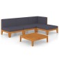 vidaXL Set Divani da Giardino 5 pz con Cuscini in Massello di Acacia vidaXL Set Divani da Giardino 5 pz con Cuscini in Massello di Acacia