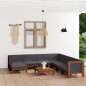 vidaXL Set Divani da Giardino 9 pz con Cuscini in Massello di Acacia