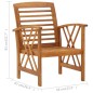vidaXL Set Divani da Giardino 5 pz in Legno Massello di Acacia vidaXL Set Divani da Giardino 5 pz in Legno Massello di Acacia