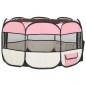 vidaXL Box per Cani Pieghevole con Borsa Trasporto Rosa 110x110x58 cm