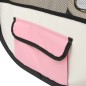 vidaXL Box per Cani Pieghevole con Borsa Trasporto Rosa 110x110x58 cm