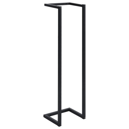 vidaXL Portasciugamani da Terra Nero 25x20x95 cm Ferro