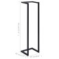 vidaXL Portasciugamani da Terra Nero 25x20x95 cm Ferro vidaXL Portasciugamani da Terra Nero 25x20x95 cm Ferro