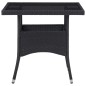 vidaXL Set Mobili da Pranzo per Giardino 5 pz Nero Polyrattan e Acacia