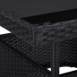 vidaXL Set Mobili da Pranzo per Giardino 5 pz Nero Polyrattan e Acacia