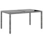 vidaXL Set da Pranzo Giardino 5 pz Polyrattan e Vetro Temperato Grigio vidaXL Set da Pranzo Giardino 5 pz Polyrattan e Vetro Temperato Grigio