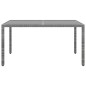 vidaXL Set da Pranzo Giardino 5 pz Polyrattan e Vetro Temperato Grigio vidaXL Set da Pranzo Giardino 5 pz Polyrattan e Vetro Temperato Grigio