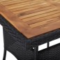 vidaXL Set Mobili da Pranzo per Giardino 5 pz Nero Polyrattan e Acacia vidaXL Set Mobili da Pranzo per Giardino 5 pz Nero Polyrattan e Acacia
