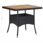 vidaXL Set Mobili da Pranzo per Giardino 5 pz Nero Polyrattan e Acacia vidaXL Set Mobili da Pranzo per Giardino 5 pz Nero Polyrattan e Acacia