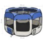 vidaXL Box per Cani Pieghevole con Borsa Trasporto Blu 90x90x58 cm vidaXL Box per Cani Pieghevole con Borsa Trasporto Blu 90x90x58 cm