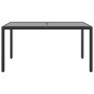 vidaXL Set da Pranzo Giardino 5 pz Polyrattan e Vetro Temperato Nero
