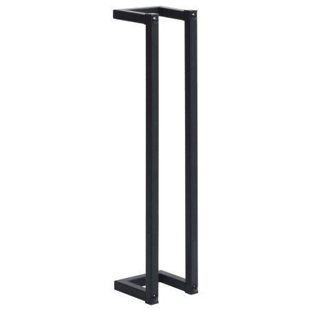 vidaXL Portasciugamani da Terra Nero 12,5x12,5x60cm Ferro
