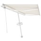 Tenda Automatica con Sensore Vento e LED 450x300 cm Crema Tenda Automatica con Sensore Vento e LED 450x300 cm Crema