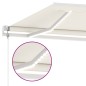 Tenda Automatica con Sensore Vento e LED 450x300 cm Crema Tenda Automatica con Sensore Vento e LED 450x300 cm Crema