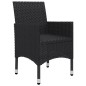 vidaXL Set Mobili da Pranzo per Giardino 9 pz Polyrattan e Vetro Nero vidaXL Set Mobili da Pranzo per Giardino 9 pz Polyrattan e Vetro Nero