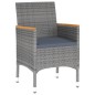 vidaXL Set Mobili da Pranzo per Giardino 7 pz in Polyrattan Grigio vidaXL Set Mobili da Pranzo per Giardino 7 pz in Polyrattan Grigio