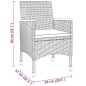 vidaXL Set Mobili da Pranzo per Giardino 7 pz in Polyrattan Grigio vidaXL Set Mobili da Pranzo per Giardino 7 pz in Polyrattan Grigio