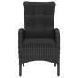 vidaXL Set Mobili da Pranzo per Giardino 3 pz Polyrattan e Vetro Nero vidaXL Set Mobili da Pranzo per Giardino 3 pz Polyrattan e Vetro Nero