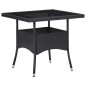 vidaXL Set Mobili da Pranzo per Giardino 3 pz Polyrattan e Vetro Nero vidaXL Set Mobili da Pranzo per Giardino 3 pz Polyrattan e Vetro Nero
