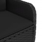 vidaXL Set Mobili da Pranzo per Giardino 3 pz Polyrattan e Vetro Nero vidaXL Set Mobili da Pranzo per Giardino 3 pz Polyrattan e Vetro Nero