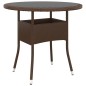 vidaXL Set da Pranzo per Giardino 3pz in Polyrattan Marrone vidaXL Set da Pranzo per Giardino 3pz in Polyrattan Marrone
