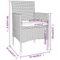 vidaXL Set da Pranzo per Giardino 3pz in Polyrattan Marrone vidaXL Set da Pranzo per Giardino 3pz in Polyrattan Marrone