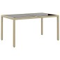 vidaXL Set da Pranzo Giardino 7 pz Polyrattan e Vetro Temperato Beige vidaXL Set da Pranzo Giardino 7 pz Polyrattan e Vetro Temperato Beige