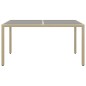 vidaXL Set da Pranzo Giardino 7 pz Polyrattan e Vetro Temperato Beige vidaXL Set da Pranzo Giardino 7 pz Polyrattan e Vetro Temperato Beige