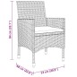 vidaXL Set da Pranzo Giardino 7 pz Polyrattan e Vetro Temperato Beige vidaXL Set da Pranzo Giardino 7 pz Polyrattan e Vetro Temperato Beige