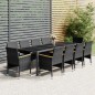 vidaXL Set da Pranzo per Giardino 11 pz in Polyrattan Grigio vidaXL Set da Pranzo per Giardino 11 pz in Polyrattan Grigio