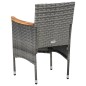 vidaXL Set da Pranzo per Giardino 11 pz in Polyrattan Grigio vidaXL Set da Pranzo per Giardino 11 pz in Polyrattan Grigio